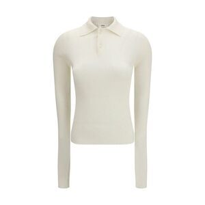 RIER Silk Polo Shirt with Classic Design Women White Polo Shirts